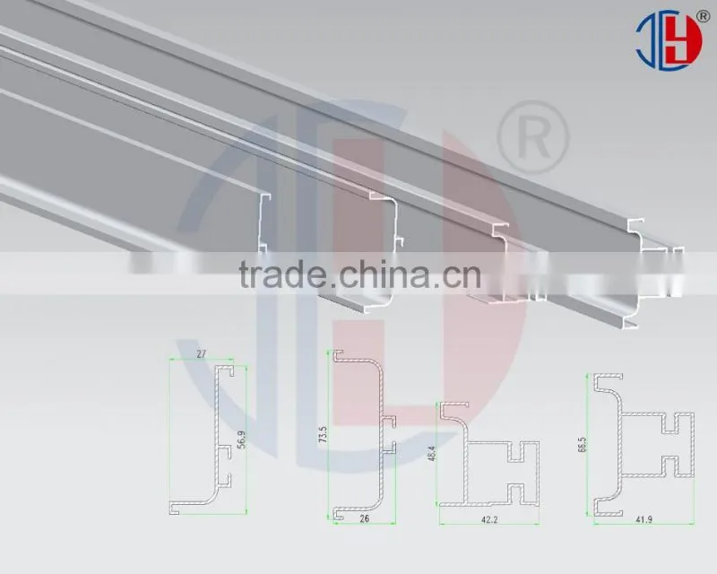 U L long length hidden handle aluminium for kitchen cabinet