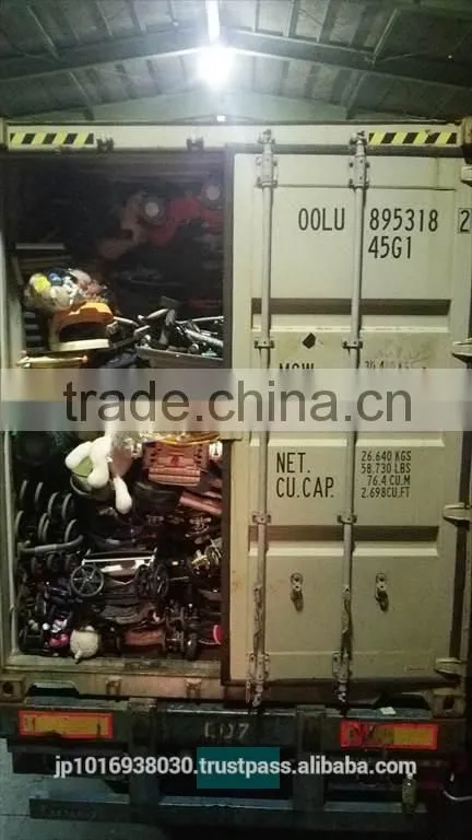 Used children's toys with mixed plastic products like baby items...by 40 FT HQ container exported from Japan TC-009-68