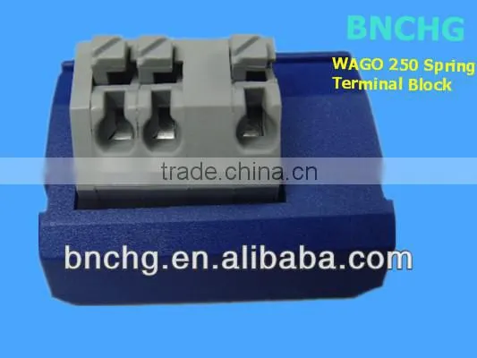 Wago 250 vde listed PCB ScrewlessTerminal Block for Printer/ punch-card machinery 3.5mm pitch with VDE/CE/CQC/S approval