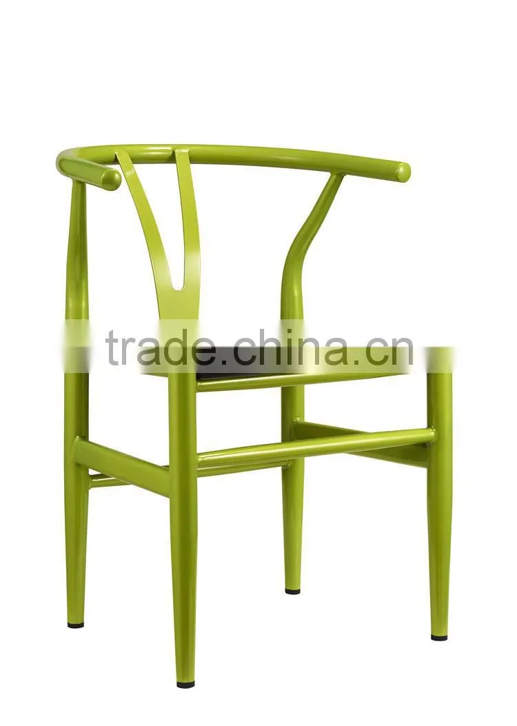 Antique Style Metal Material Dining Chair Y Shape Chair for Restaurant