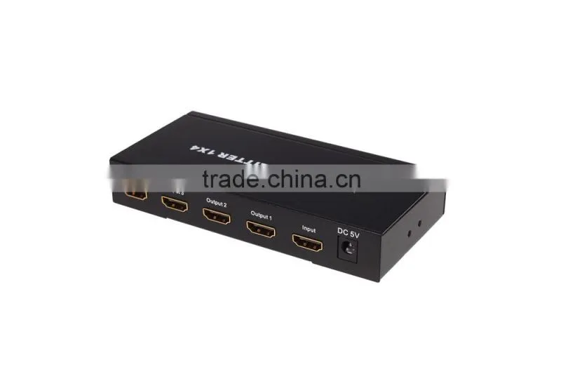 2015 Hot Sales !!!!HD SPLITTER 1x4,New 1x4 3D HD Splitter for HDTV,DVD, HD V1.4 1080P Audio Video Splitter Extender