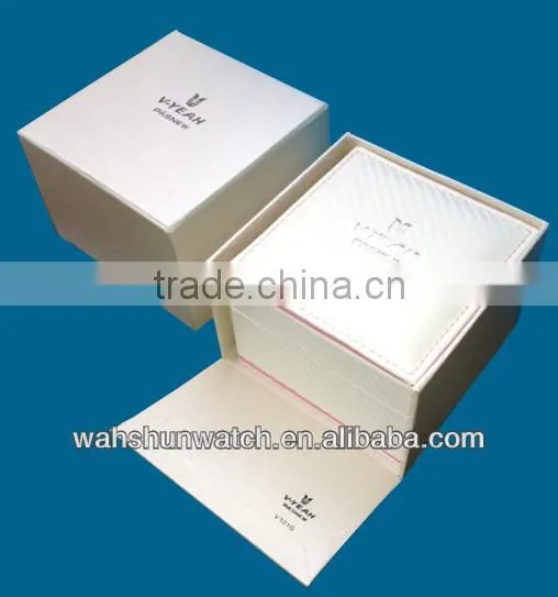 Black or White Color Genuine Leather Watch box