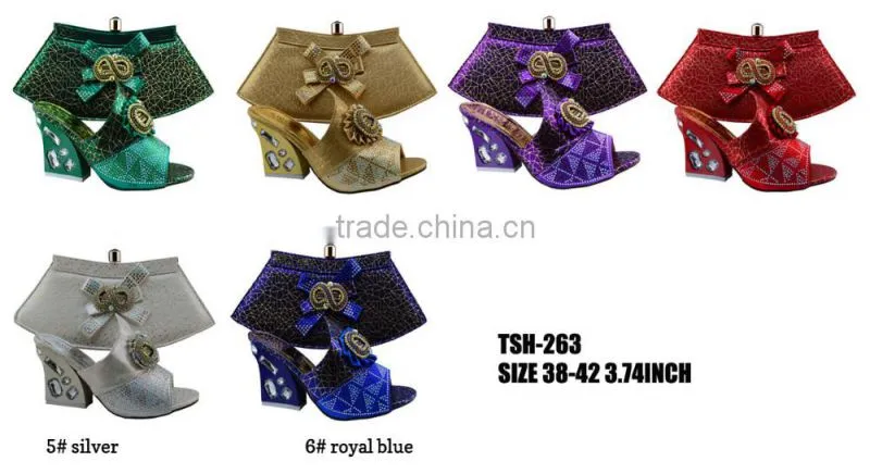 2016 Top Fashion African Wax Shoes And Bags ankara fabrics Lady's wax prints shoes