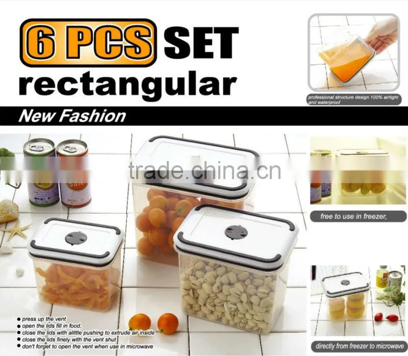 2450ml microwave rectangle food container GL9013
