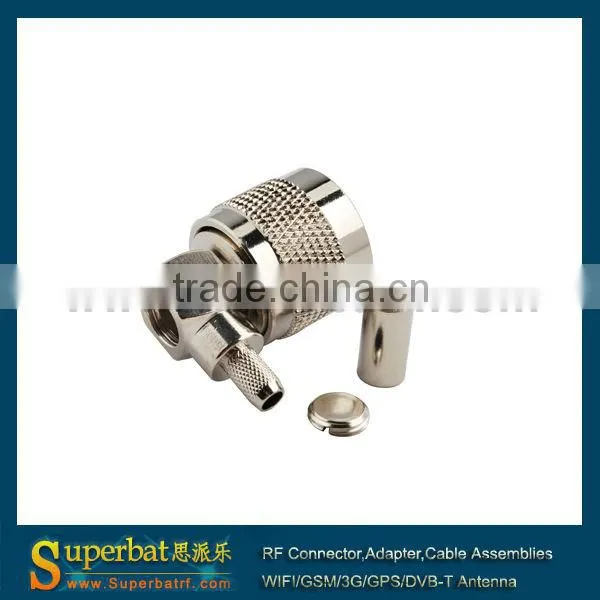 UHF Crimp Plug Right angle connector for cable LMR195 RG58 uhf connector