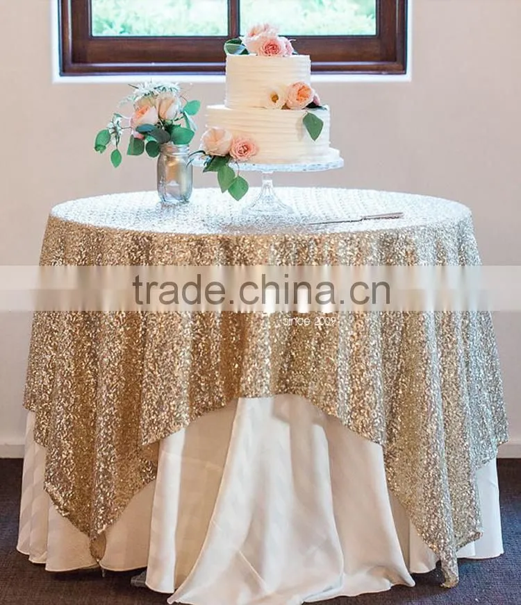 Sequin table cloth gold sequin table overlay