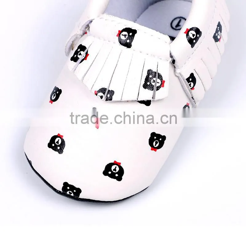 new arrival cute high quality patten little bear toddler baby girls shoes