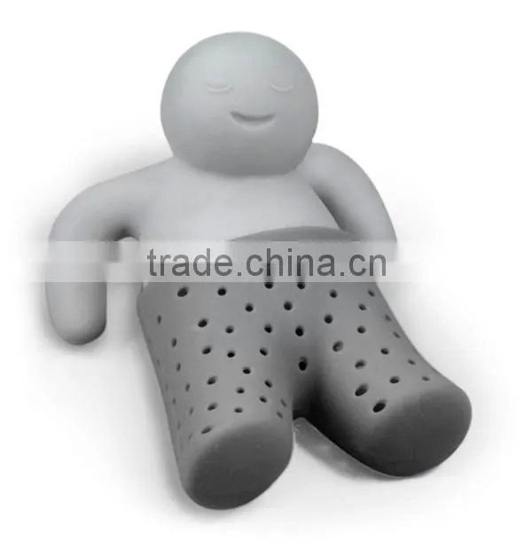 Mr.Tea Infuser Silicone Loose Tea Leaf Strainer Herbal Spice Filter Diffuser
