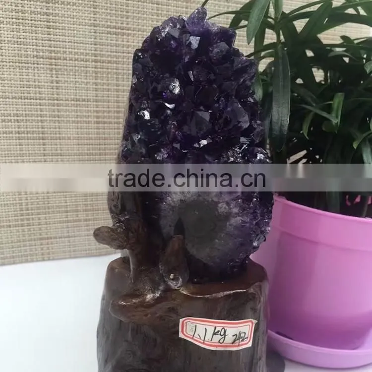 Essential Natural Shape Amethyst Geode Uruguay Crystal Cluster Ornaments