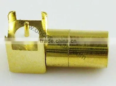 right angle thru hole plug SMB PCB Connector