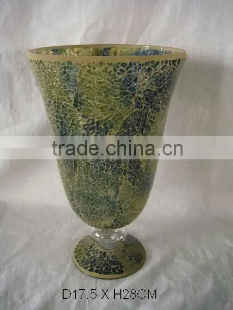 Mosaic glass vase