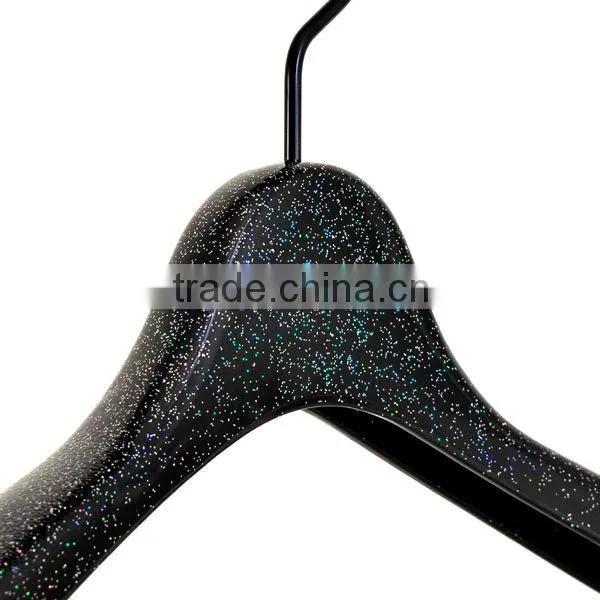 Black Brilliantly Scintillating Plastic Hanger for Boutique Dresses