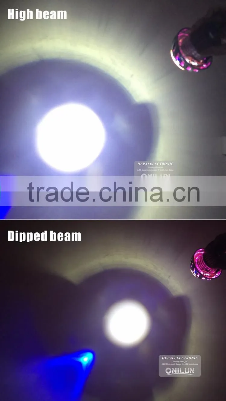Factory direct double angel eye projector lens for motorcycle headlight