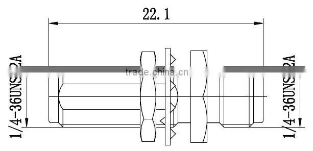 SMA BULKHEAD FEMALE to female RF ADAPTOR