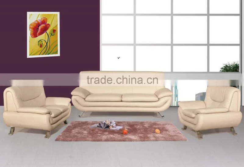 2015 Modern Furniture leather corner sofa with movable headrest