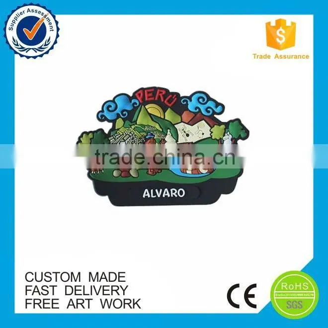 2D Cheap Map design Souvenir Soft PVC Fridge Magnets