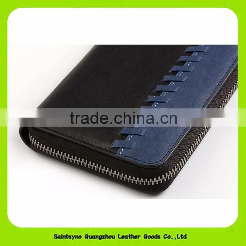 16908 Wholesale alibaba zipper classic mens rfid wallet genuine leather