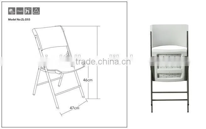 Small MOQ HDPE High Seat Folding Plastic Garden Chair