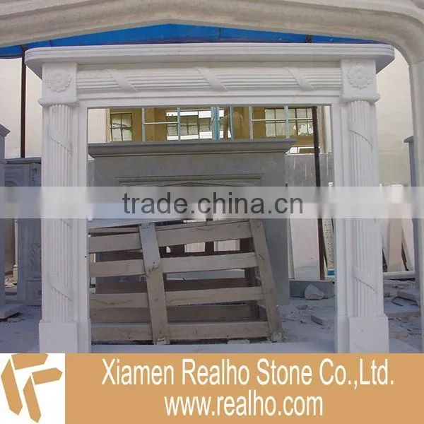 Cheap White Marble Fireplace