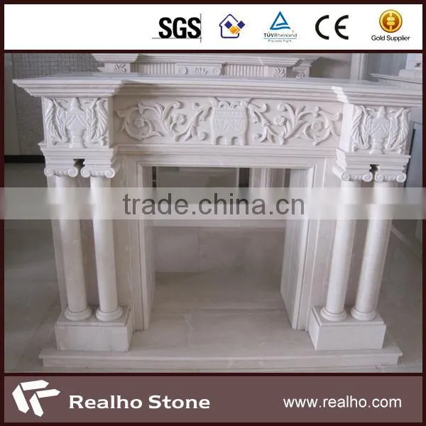 high quality royal botticino Iran marble fireplace