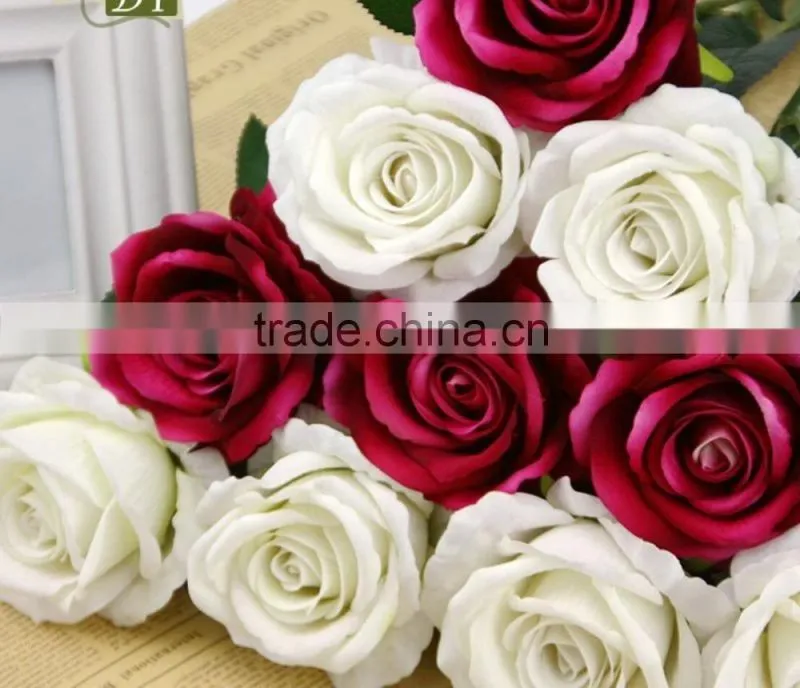 Romantic pink artificial wild flower rose for wedding