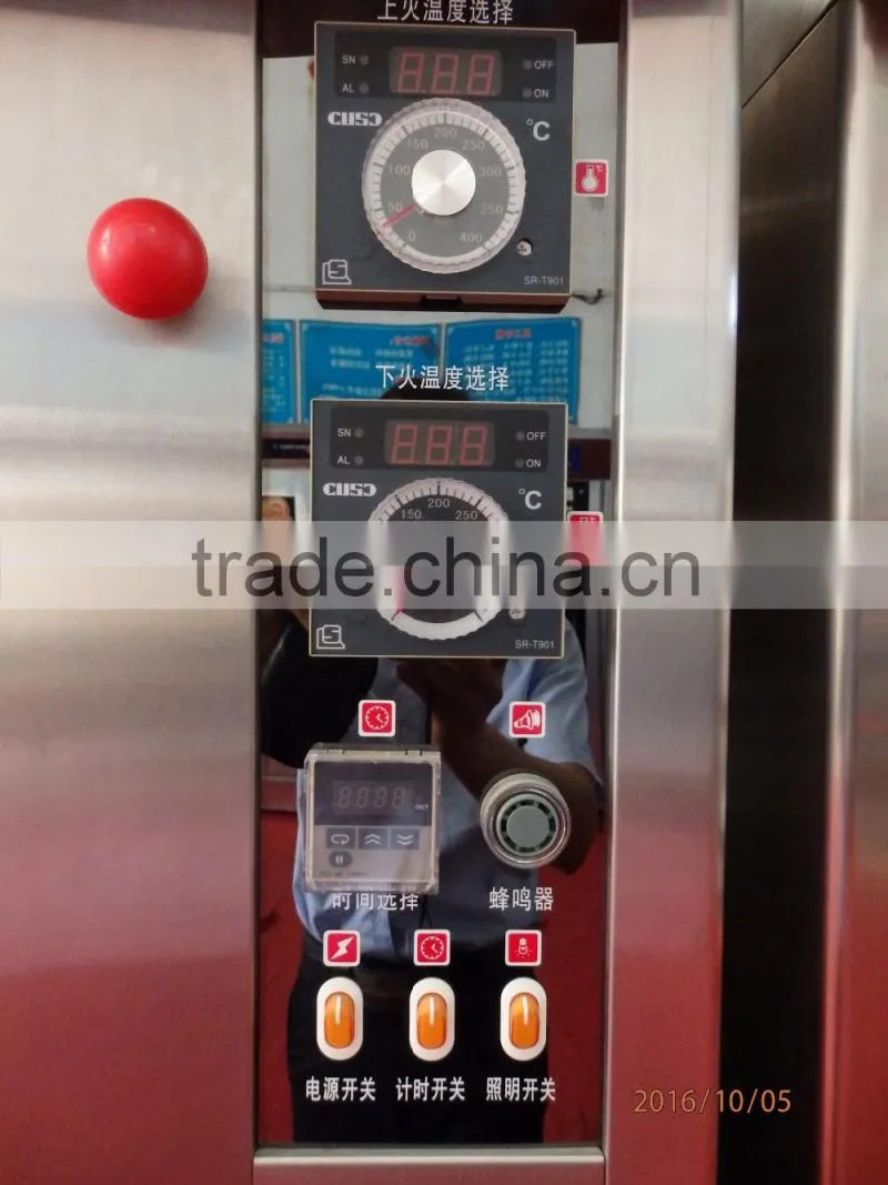 4 trays electric modular deck oven with double decks ideal for baking pizza/breads/cakes