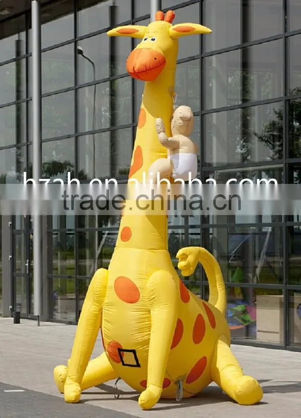 Inflatable Giraffe with Baby for Outdoor Decoration