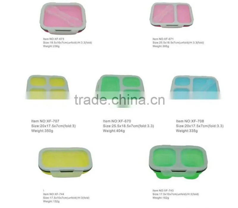 2015 Flexible Silicone lunch Bowls/Baby bowl