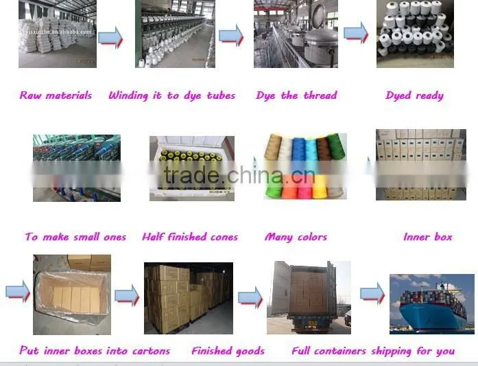 100% Polyester Material and Low Shrinkage Sewing Thread 88g
