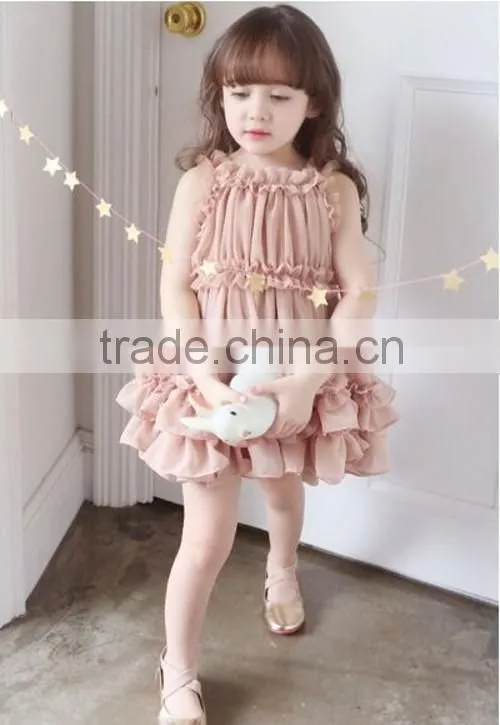 Cute HandMade Baby Girl Dress Soft Chiffon Hand Made Baby Girl Dress