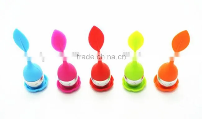 Silicone Leave Style Stainless Steel Tea Infuser tea bag tea bottle