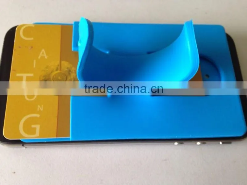 Brand printing sticky id card pocket holder for mobile phone