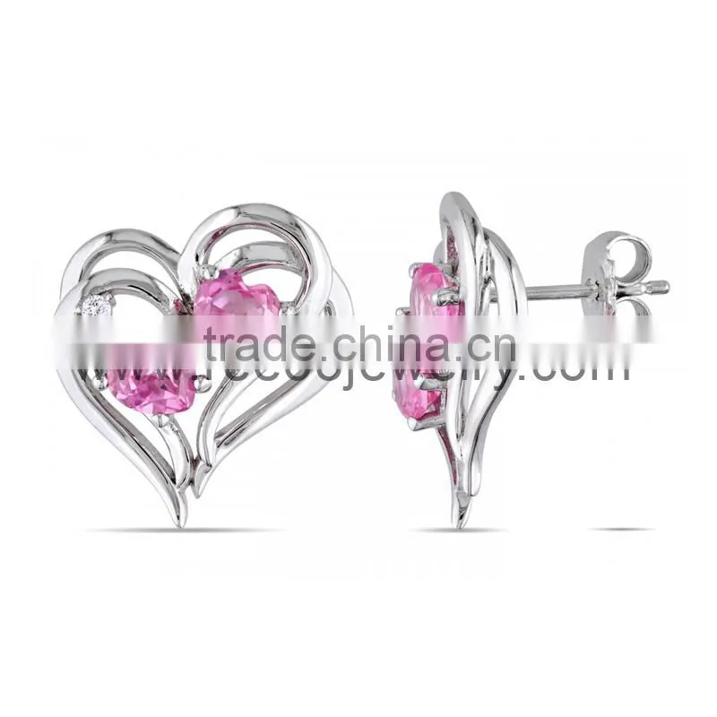 2013 dubai silver plated rhodium earrings new production