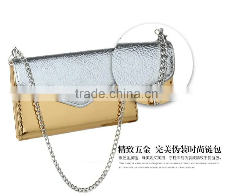 Luxury fashion handbag shape pu leather case for Samsung Galaxy S4
