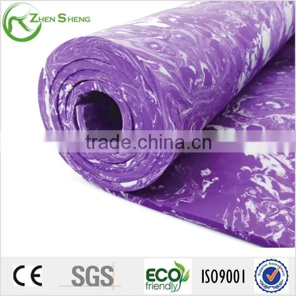 ZHENSHENG colorful natural rubber eva yoga mat