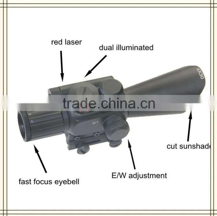 4x30 cheape high quality day night sight camera for archery target sight m16 red dot sight, night sight camera