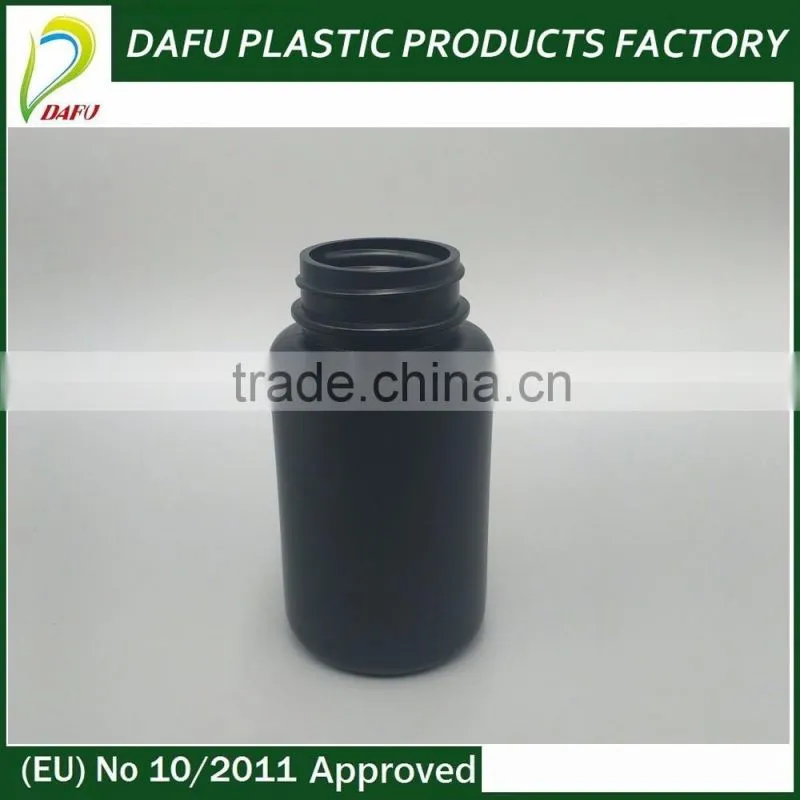 Black colour 120ml pharmaceutical medicine pill plastic bottle
