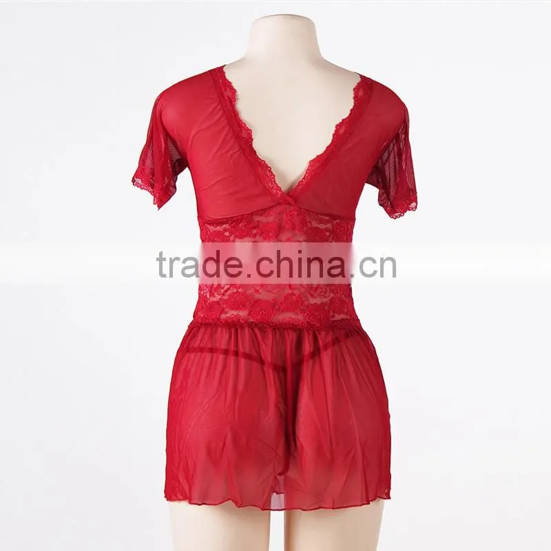 Fashion mini nightwear new hot sexy lingerie mature plus size lingerie