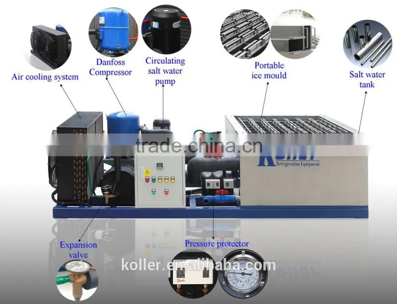 KOLLER MB10 New design Ice Block Machine with water saving for fishing vessel