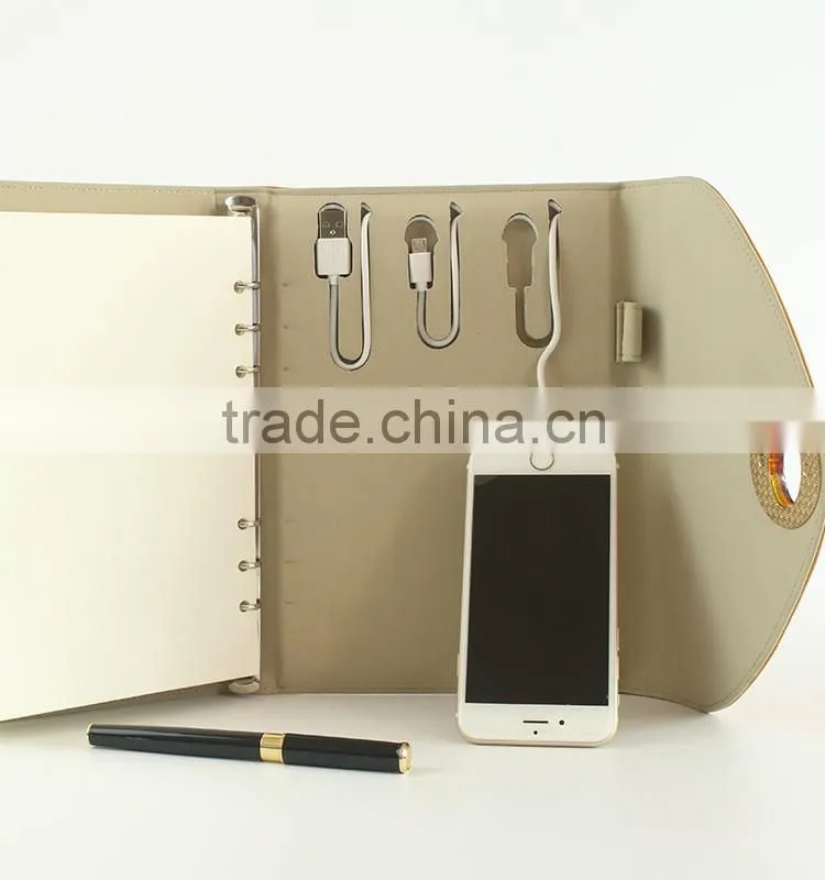 Plaro 2016 new promotion notebooks power bank with leather handbags