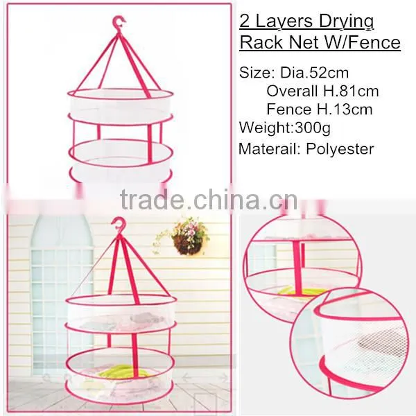 Double Layer with Fence Hanging Clothes dryer Rack