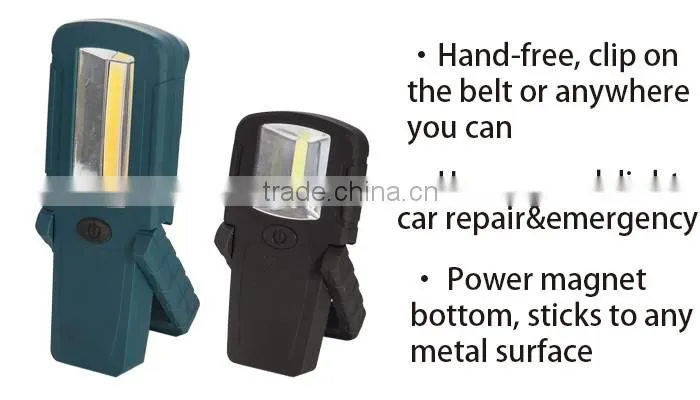High brightness COB LED car work light multifunction led work light with stand,hook&belt clip
