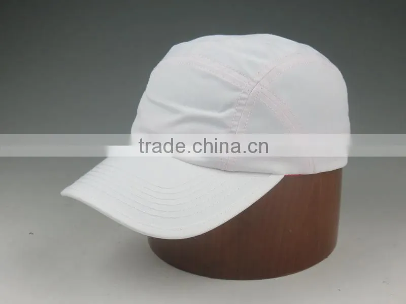 plain white soft fabric ladies sports cap
