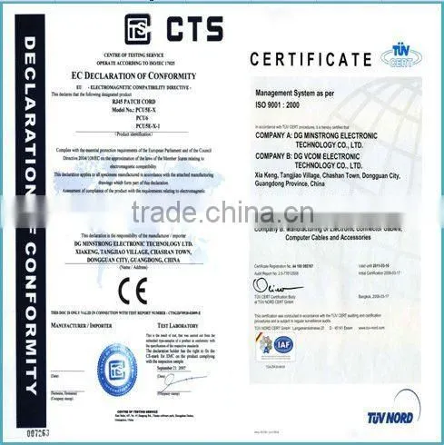 24 AWG 4 pairs FTP CAT5e RJ45 patch cord