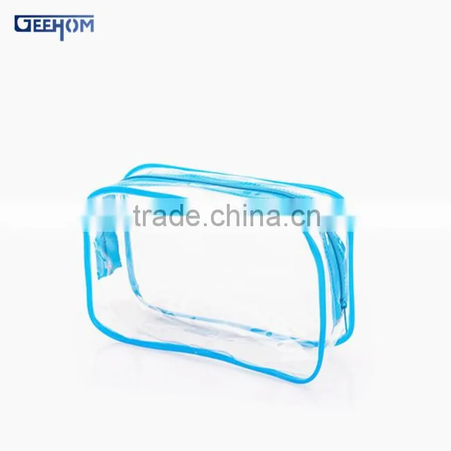 clear rectangle pvc zipper waterproof travel bag set