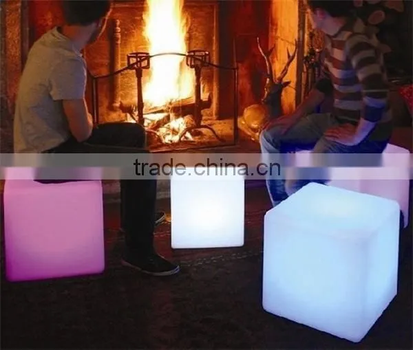 Multi color change led cube furniture lighting plastic furniture/led events furniture/lighting furniture