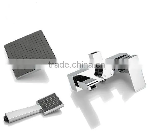 bath shower set wall mounted brass shower faucet, kaiping waterfall shower for washing adult & child