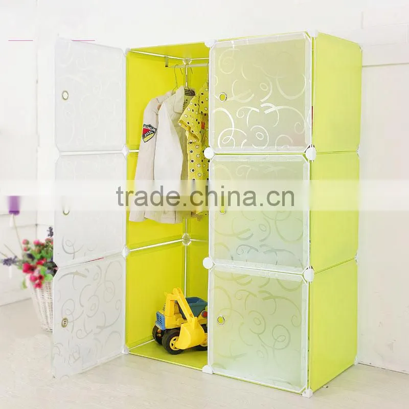 Modern Plastic Folding Bedroom Wardrobe Closet Hot Sale Design FH-AL0021-6