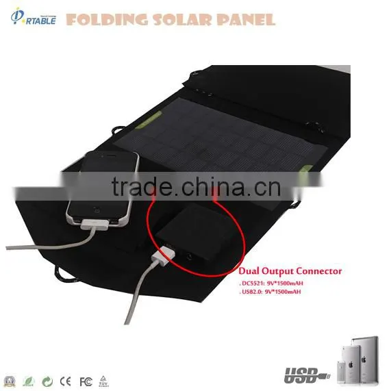 10.5w solar phone charger bag with high efficiency