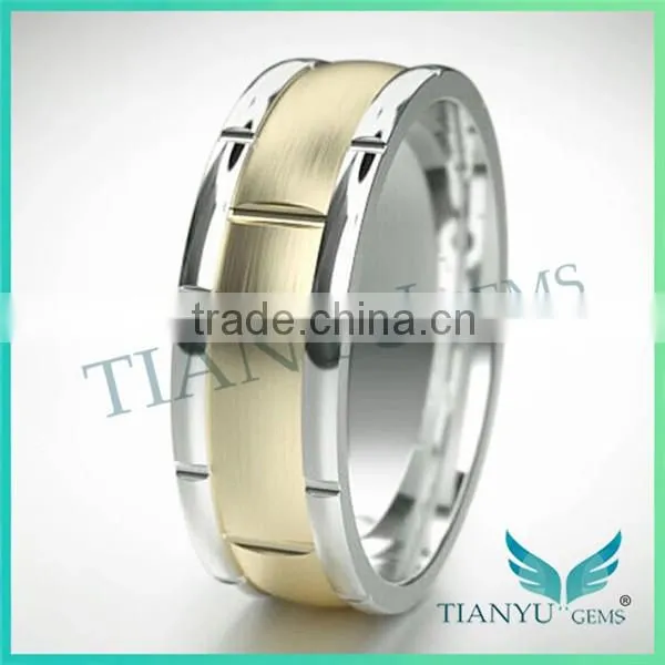 White Gold and Sliver Wedding Rings Foreverone 9 Hearts & Flower VVS1 D-F Square Cut Moissanite Diamond Men Rings